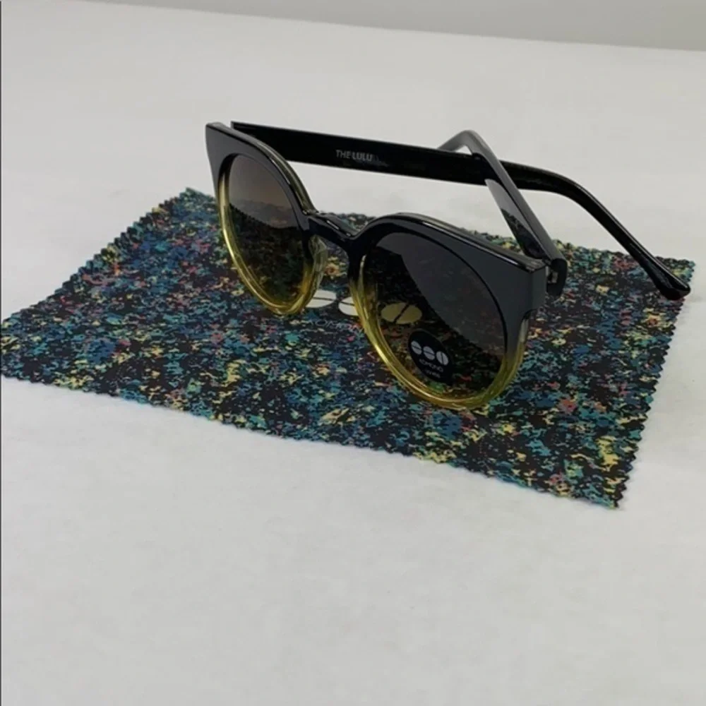 Komono Sunglasses 🕶 Lulu Black Yellow NEW Cat Eye